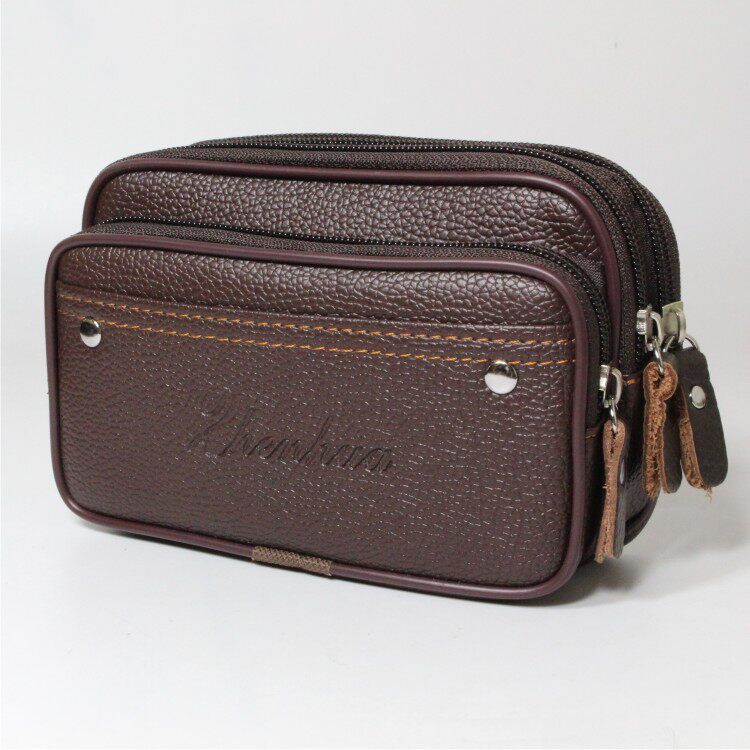 Three-layer mobile phone belt man wears belt casual mini multi-layer multi-layer multi-functional outdoor construction site small bag hanging bag