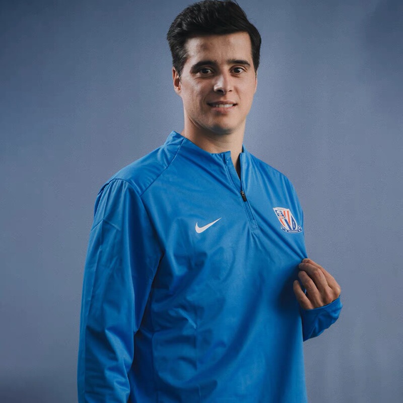 Nike Nike 2026 Chinese Super League Shanghai Shenhua Shark Skin Half-Zip Training Jacket Men's Iq0624-481