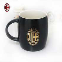 AcMilan ceramic mug coffee cup black gilded fan water Cup fan gift birthday gift