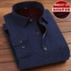 Mùa đông dành cho nam cộng với áo nhung dày Áo sơ mi dài tay kinh doanh Casual Slim Trung niên dành cho nam