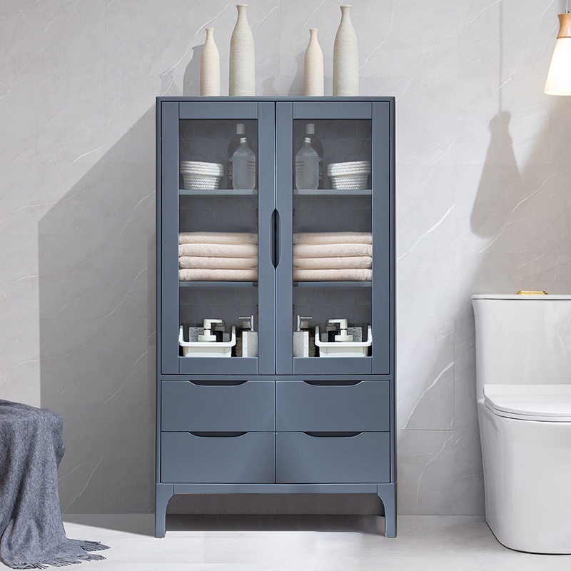 Nordic modern bathroom sideboard toilet standing cabinet locker living room storage cabinet floor to ceiling side cabinet double door locker