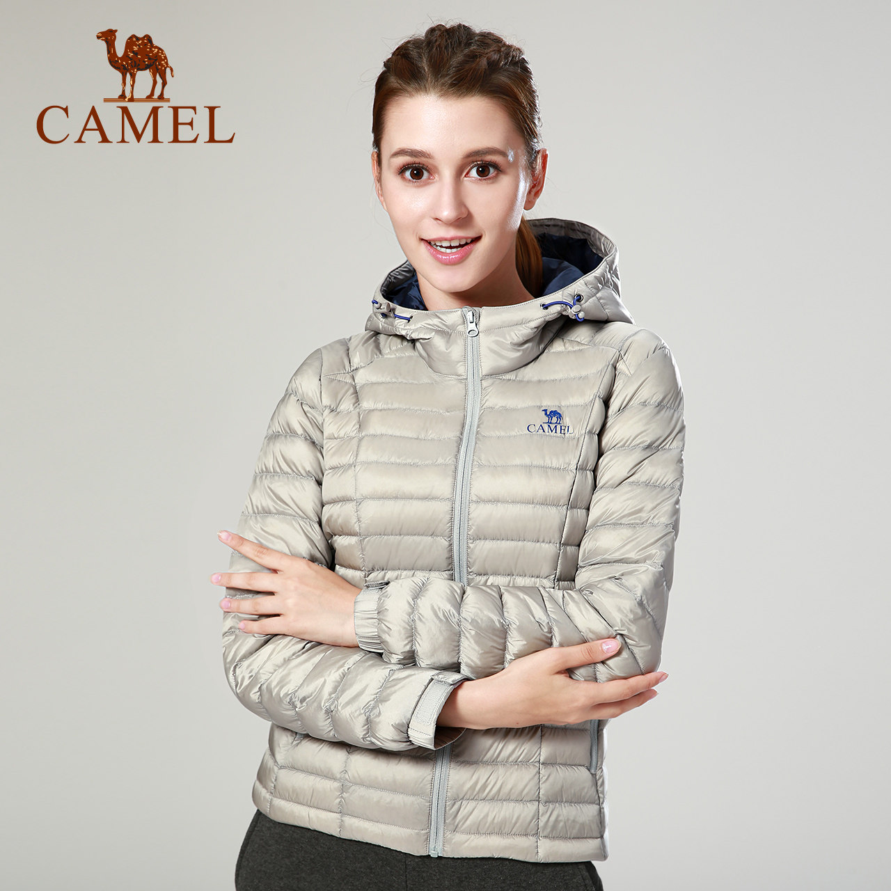 [Not for Sale] Women's Sportswear, Lightweight Hooded Down Jacket, Simple and Elegant, Slim Fit, Warm Casual Jacket