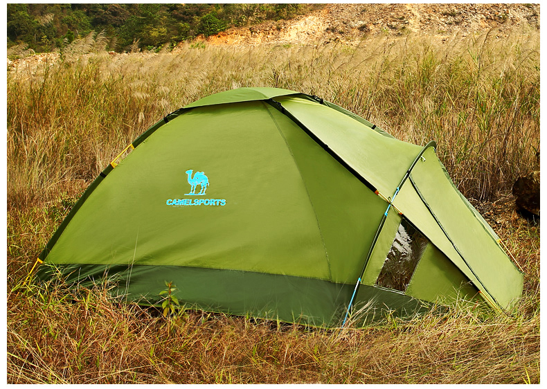Truy cập chính hãng CAMEL lạc đà lều ngoài trời 3-4 người Cắm trại hoang dã mưa hai tầng lều mùa thu và mùa đông mới - Lều / mái hiên / phụ kiện lều lều cho bé gái