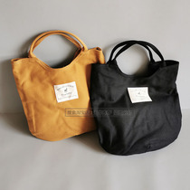 (Factory inventory special-retro small bag) fresh semicircular niche Hand bag cotton canvas storage bag women