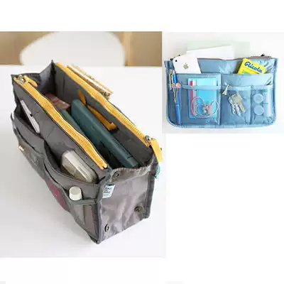 (Cheap good) simple multi-color hand multi-layer double zipper bag in bag ID bag storage bag layered Hand bag