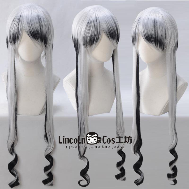LINCOLN Black Crystal Ghost Crystal Smoke Crystal Guost Cos Wig Country Hair of Gems