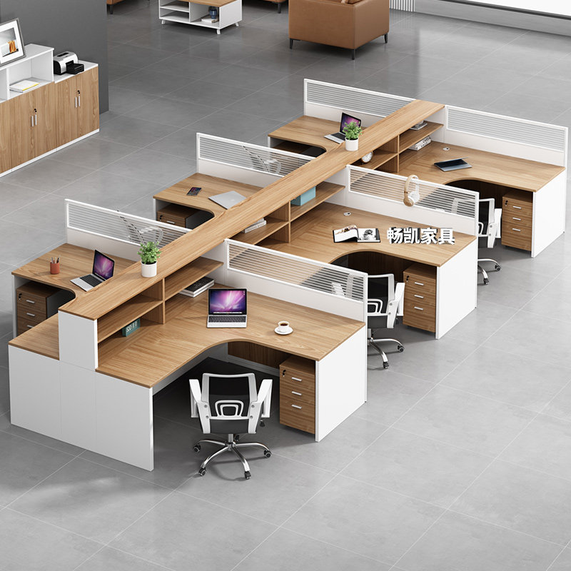 Screen Staff Desk Brief Brief Modern 4 6 Double Staff Station Table And Chairs Combined Financial Room Furniture Working Position