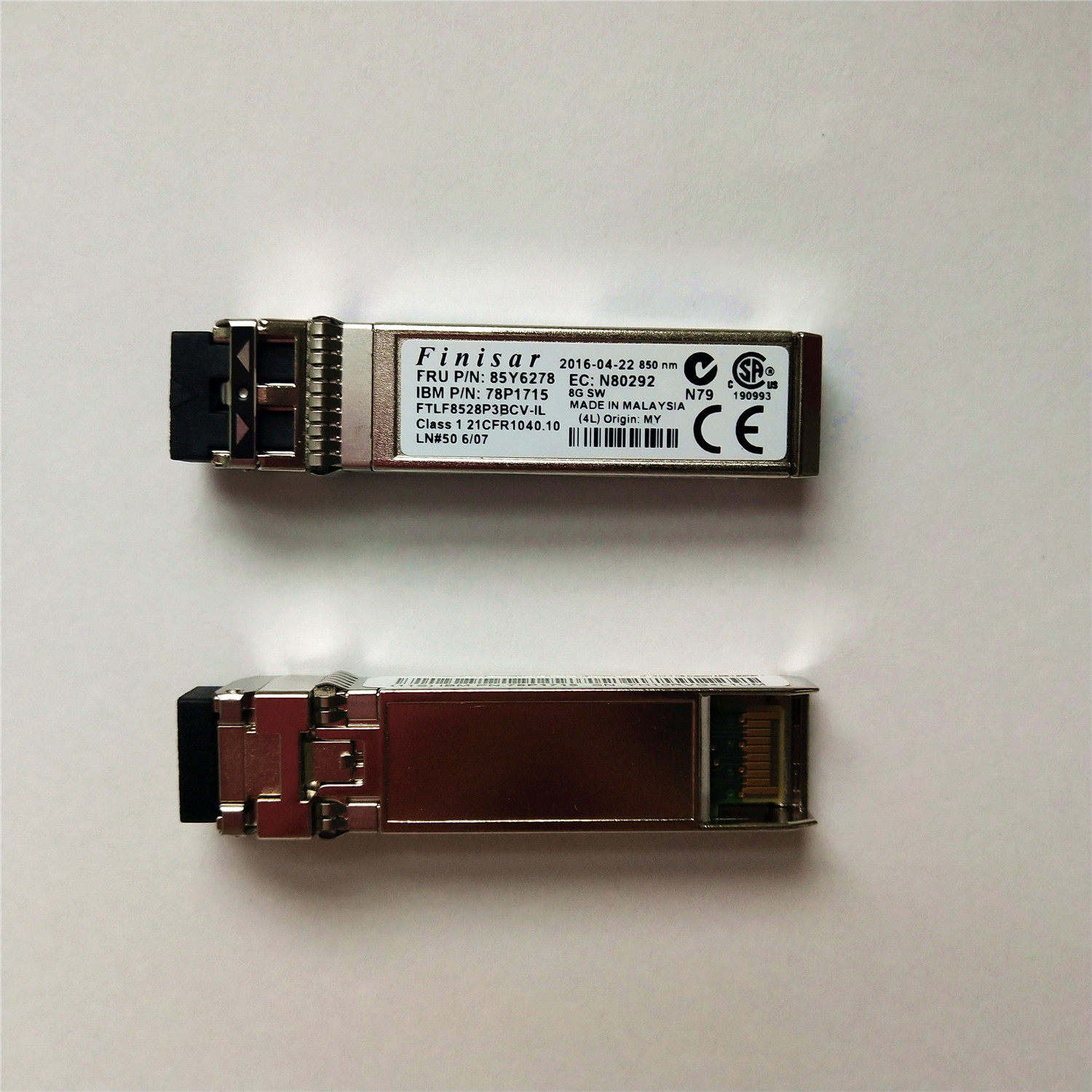 Original IBM 85Y6278 78P1715 FTLF8528P2BCV-IL 8G SW SFP V7000 Multimode