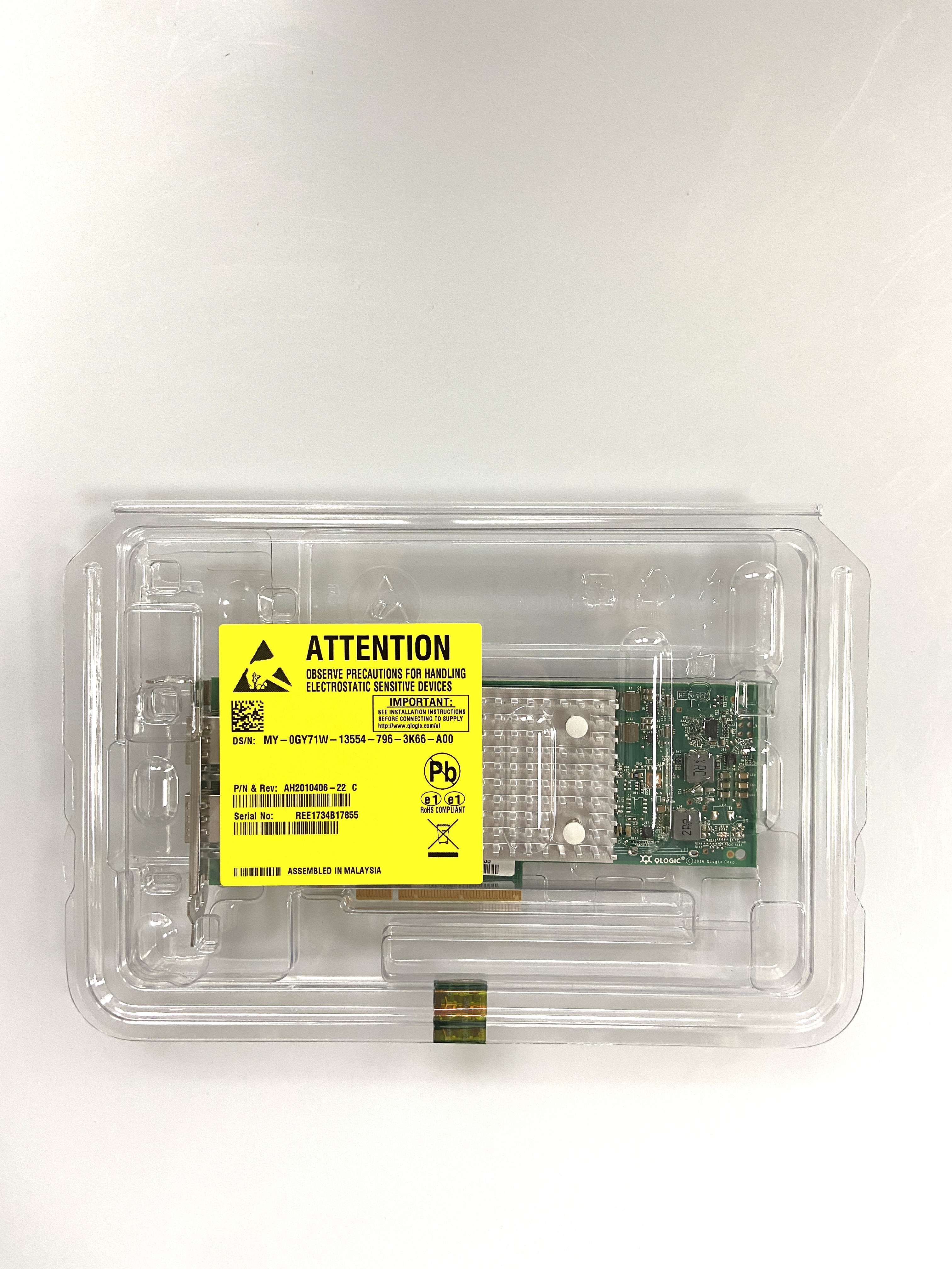 The original new Dell0C5RNH 05252W 540-BBYH QL41112HFCU-DE10G megameganet card