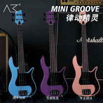 (New Product) AKAMA Mini Bass MG Rhythm Elf Four-String Beginner Electric Bass Lightweight Portable Bass