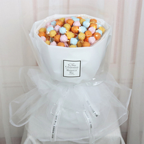 Lollipop bouquet diy material bag birthday send girl round Christmas candy snack bouquet bouquet wrapping paper