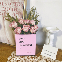 Eternal starry rose Eucalyptus dried flower bouquet ins Home decoration paper bag DIY flower arrangement Living room decoration