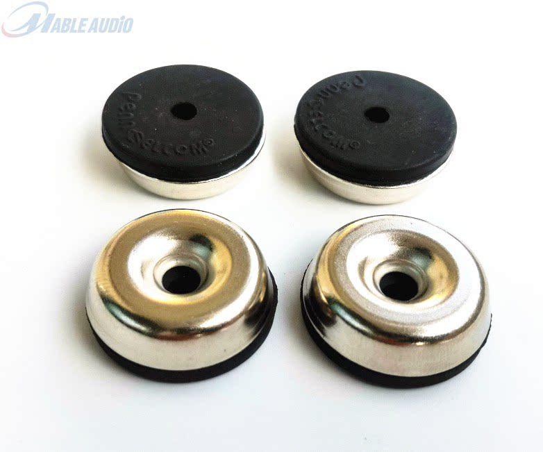 Fender Shock-Absorbing Speaker Feet, Stainless Steel + Rubber Feet, 25X9Mm with Screws