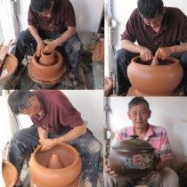 Yunnan Jianshui purple pottery fully handmade steam pot household gas pot commercial steam pot chicken mini steam pottery water-proof ceramic pot