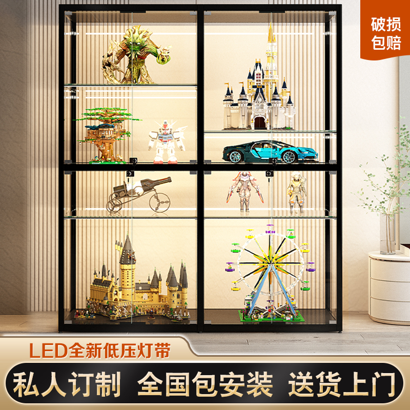 Lego display cabinet glass cabinet home model storage statue toy collection ornaments up to cabinet transparent light luxury