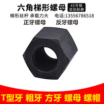 Positive and negative teeth thick screw cap trapezoidal tooth screw hexagon nut t12 14 16 18 20 22 24 25 30