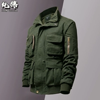 Однокулярный военный зеленый топ (весна и осенний стиль)