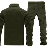 Зеленая рабочая камуфляжная демисезонная утепленная куртка, комплект