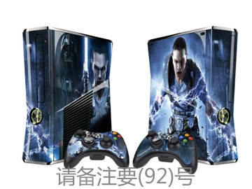 XBOX 360 Slim Phiên bản máy chủ + Xử lý Nhãn dán Bảo vệ Phim Slim Host Đau Sticker Nhãn dán cơ thể - XBOX kết hợp