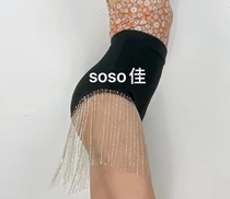  SOSO new original womens group zipper flash chain removable high waist stretch shorts light leg artifact