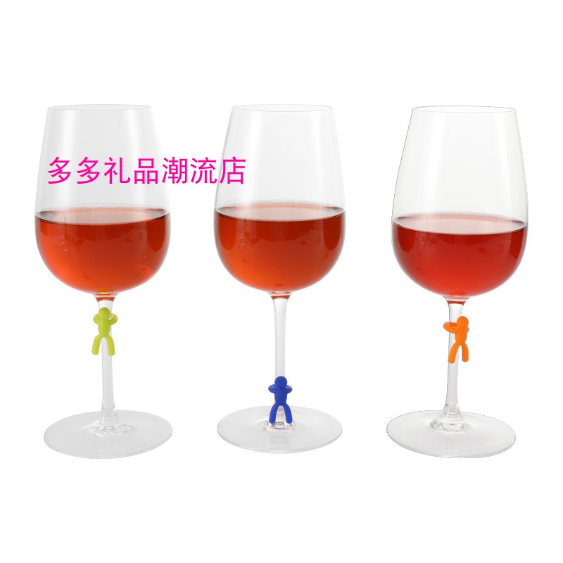Hot Sell Creative Silicone Gel Small Red Wine Glass Mark Party Wine Cup Recognition Label Water Cup Distinguisher Cup Mark