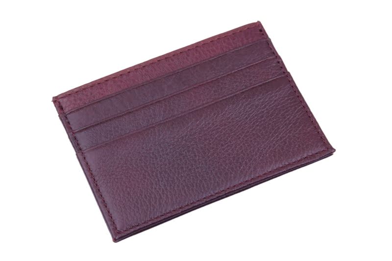 Thẻ da nữ góc phải gói thẻ đặt bằng lái xe nam bằng da siêu mỏng 0,3 thẻ tín dụng thay đổi túi - Hộp đựng thẻ bao đựng thẻ học sinh