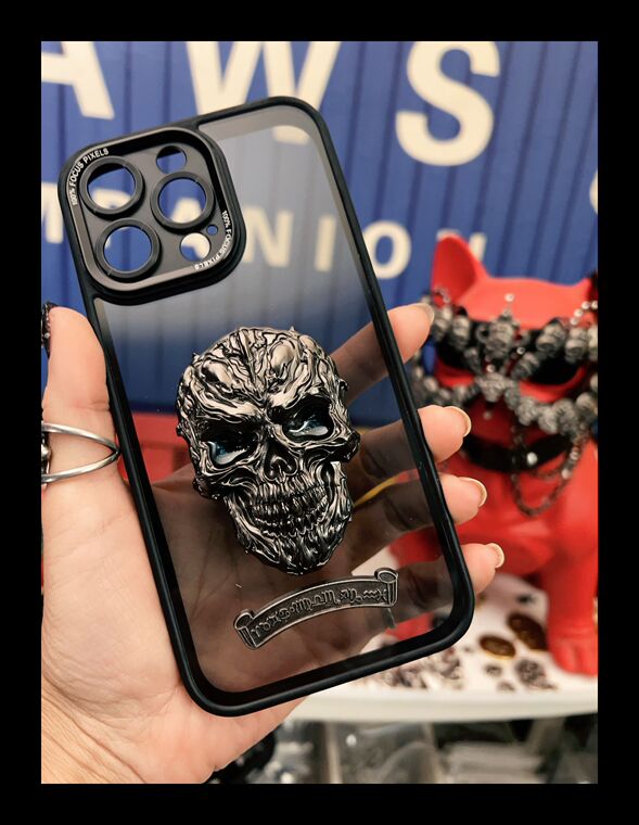 Gothic Skull 3D Embellishment iPhone Case