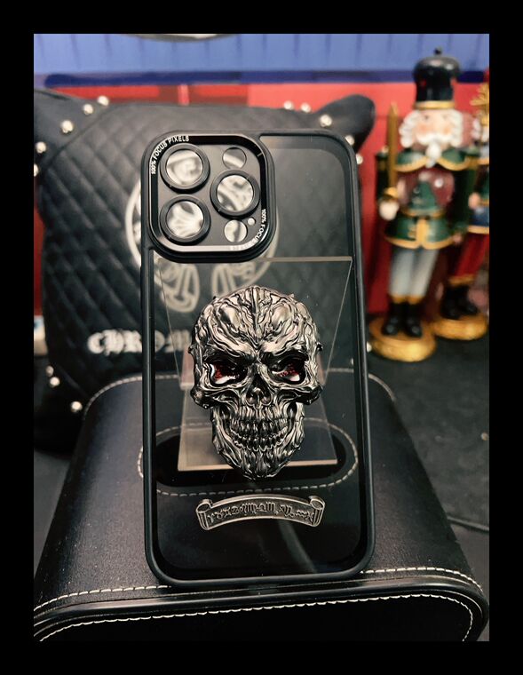 Gothic Skull 3D Embellishment iPhone Case