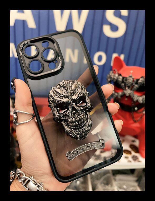 Gothic Skull 3D Embellishment iPhone Case