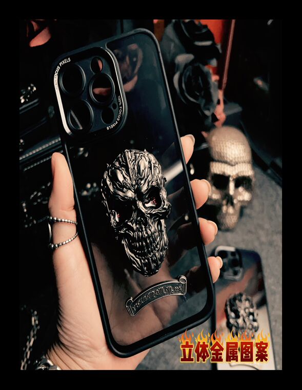 Gothic Skull 3D Embellishment iPhone Case