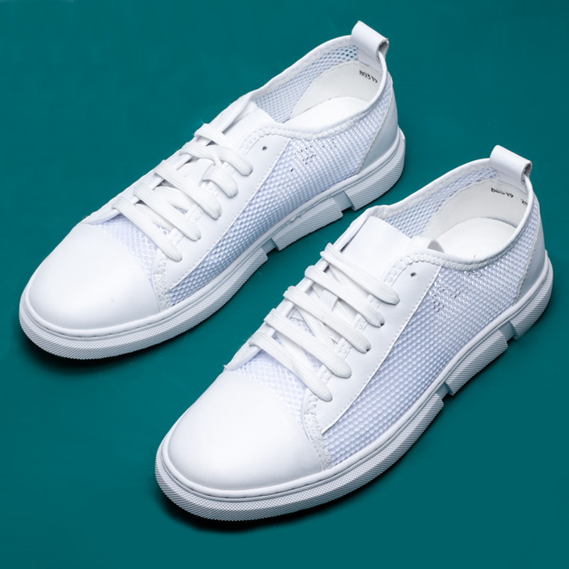 Nine Lions Summer Shoes Men's Mesh Sports Shoes Men's Breathable Thin Section Hollow Leather Men's Mesh Casual Shoes