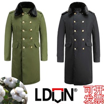 Lian Shield Army Green Long Tibetan Blue Thick Warm Winter Mens Old Pure Cotton Coat Security Cotton Coat