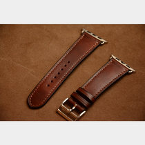 Museum calfskin apple watch handmade apple leather strap iwatch876SE Ultra