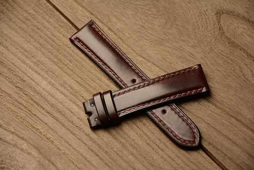 Элитный бордовый ремешок для часов ручной работы, делается под заказ, 8 размер