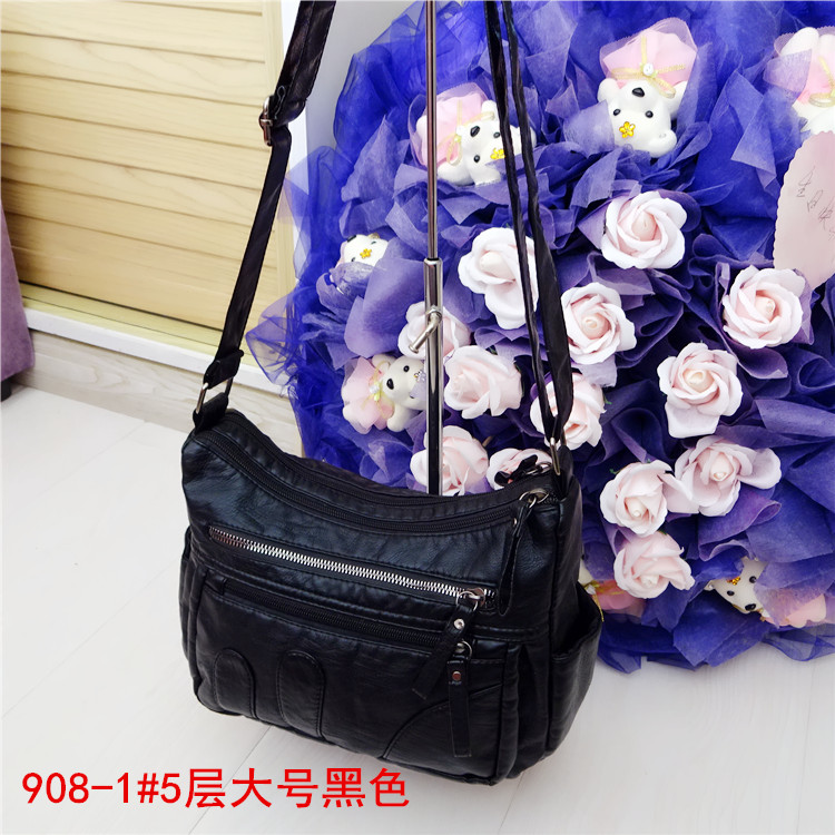 2019 túi nhỏ mới của phụ nữ rửa túi da chéo túi hoang dã 4-5 lớp túi nhẹ vai mềm da túi nữ