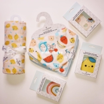 Canada loulou lollipop baby bamboo cotton saliva towel newborn triangle towel baby bib 2 packs