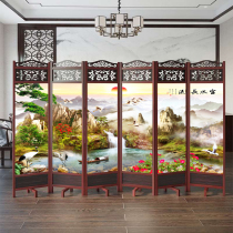 Chinese-style screen partition living room bedroom folding movable block home solid wood porch office modern minimalist