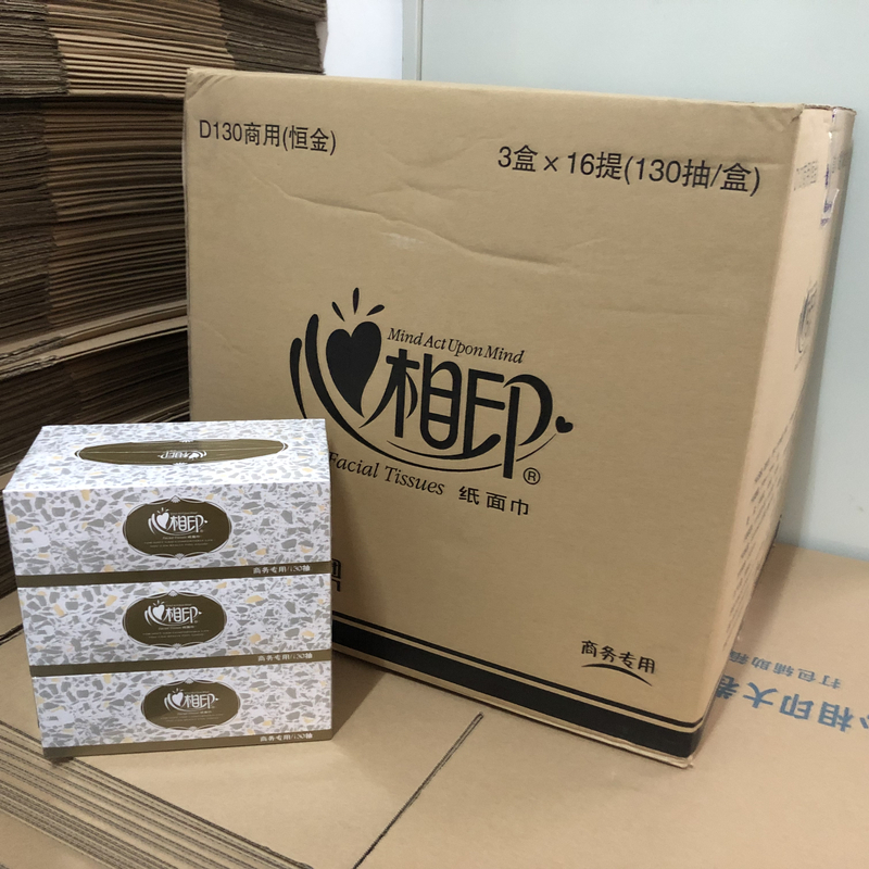 Heart print hard boxed facial tissue box removable toilet paper commercial 130 pumping 3 boxes a mention 48 boxes 5000 boxes can be customized