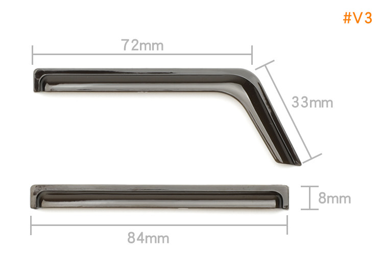 RCDream 1/10 Seitenfenster-Windabweiser, Regenschutz, Wetterschutz für FMS FCX10 Camel Trophy Defender – Detail 6