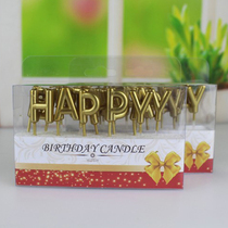 Golden HAPPY BIRTHDAY Happy Birthday Letters Candle Yellow Creative Childrens Box Dress Batch