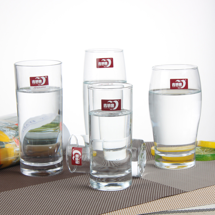 Green Apple Glass Green Tea Cup Cup Dày Juice Cup Glass Glass Hotel Round Cup Tea Heat bình giữ nhiệt tiger