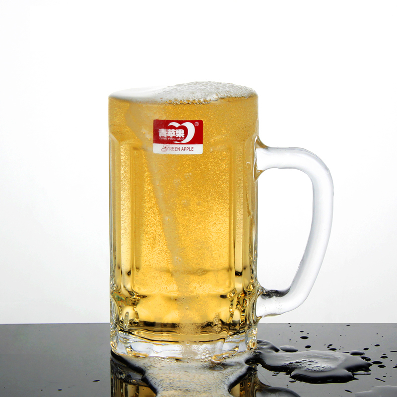 Green apple beer mug with glass cup large zale beer cup tea room glass water cup tea cup thickened cup of tea