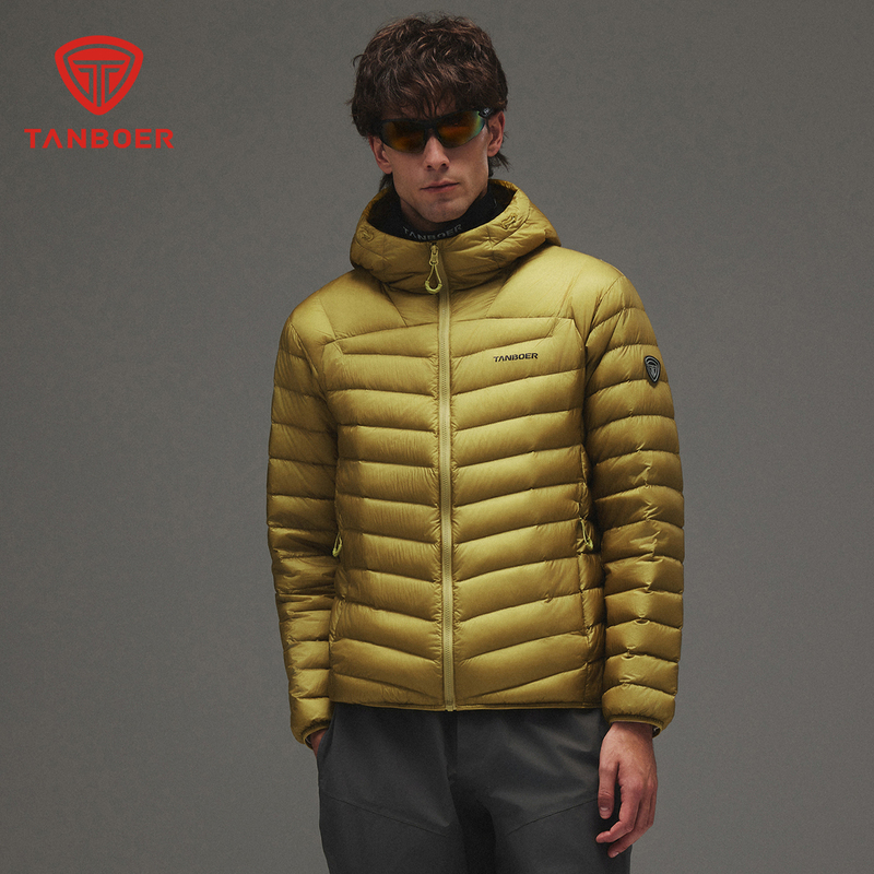 Tambor Goose down Lightweight Ribbed down Jacket for Men, High-End Ultra-Lightweight Softshell Jacket Liner, Outdoor down Jacket Sj