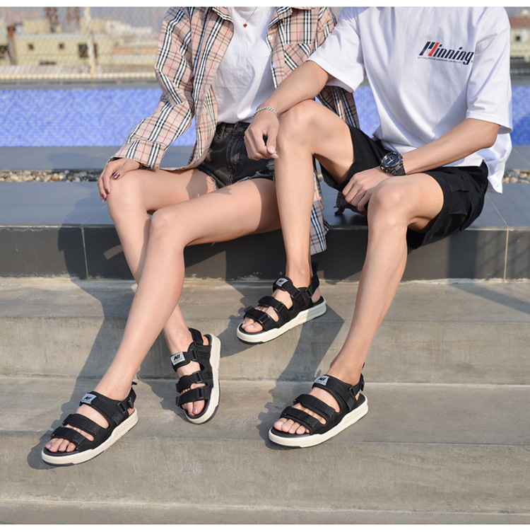 Làn sóng mới chính hãng Bailunwei DCVT NB Dép Velcro nam và nữ đi biển 2019 xu hướng dép thể thao - Giày thể thao / sandles dép quai hậu đế cao
