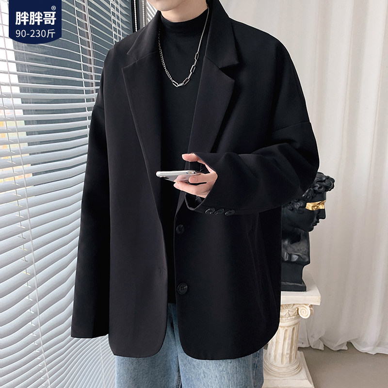 Small suit spring and autumn casual clothes ins leprosy handsome dk uniform jacket size suit fat man light cooked wind men's wear