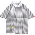 Anh trai béo 2019 hè giản dị Áo sơ mi nam polo cộng với size lớn sọc đen tay ngắn phiên bản Hàn Quốc của xu hướng quần áo béo nam - Polo t shirt Polo
