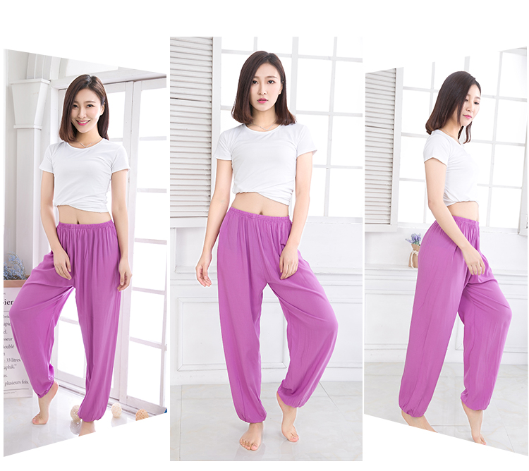 Đàn ông và phụ nữ phục vụ nhà đèn lồng quần ngủ cotton cotton sâu cotton nhân tạo chống muỗi nhanh khô túi quần siêu mỏng mùa hè quần tây nữ