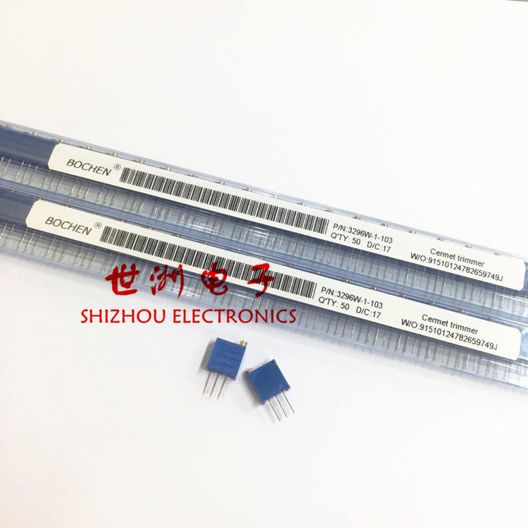 BOCHEN multi-turn precision adjustable resistance 3296W 102 202 302 502 top adjustment 1K potentiometer