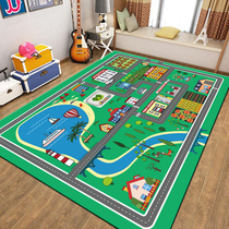 Urban traffic mat cartoon road carpet children car track crawling mat kindergarten early education game blanket