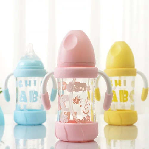日康 Бутылочка для кормления для новорожденных, детское стеклянное моющее средство для бутылочек, широкое горлышко